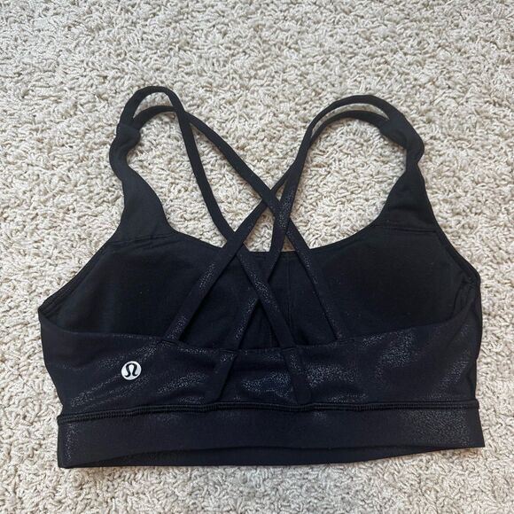 Lululemon free to be sports bra black sparkles size 6 - Picture 2 of 4